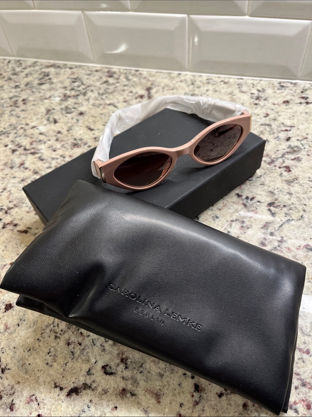 Carolina Lemke Sunglasses with Pouch and Gift Box NWT